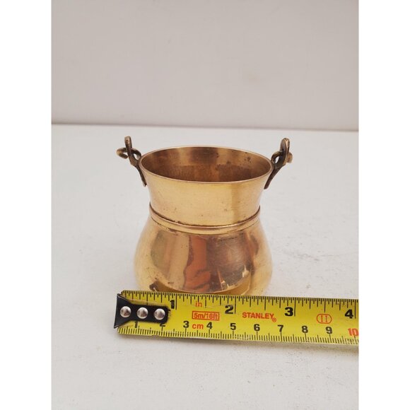 Vintage Brass Pot | Copper Cream - Sugar Bowl - Picture 9 of 10